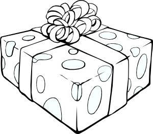 openclipart圖庫：Gift Line Art