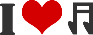 openclipart圖庫：I♥music