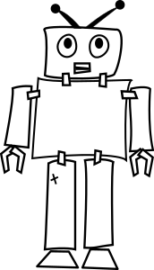 openclipart圖庫：Robot Line Art