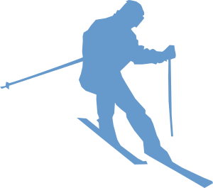 openclipart圖庫：ski silhoette