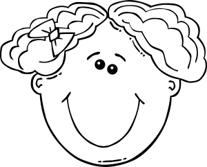 openclipart圖庫：G Girl Face Cartoon 4