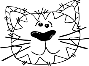 openclipart圖庫：Cartoon Cat Face