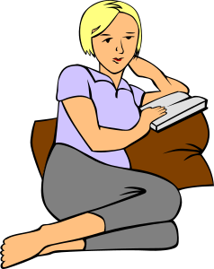 openclipart圖庫：Woman Reading
