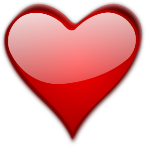 openclipart圖庫：Heart Gloss 1