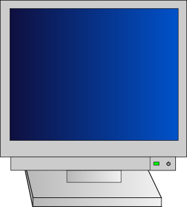 openclipart圖庫：CRT Monitor with Power Light