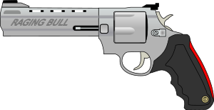 openclipart圖庫：Raging bull - gun