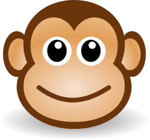 openclipart圖庫：funny monkey face