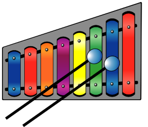 openclipart圖庫：Xylophone (colourful)