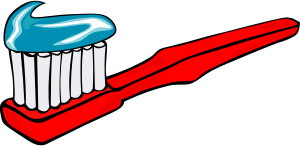 openclipart圖庫：Toothbrush and toothpaste