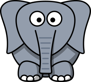 openclipart圖庫：Cartoon Elephant