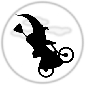 openclipart圖庫：WitchOnABicycle