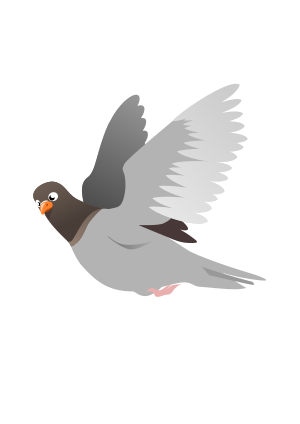 openclipart圖庫：A Flying Pigeon