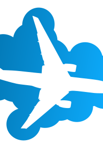 openclipart圖庫：plane silhouet in the sky