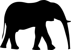 openclipart圖庫：elephant silhouet