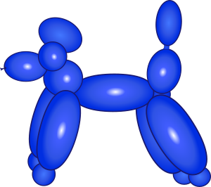 openclipart圖庫：Balloon Dog Blue