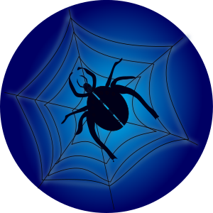 openclipart圖庫：Spider-on-web