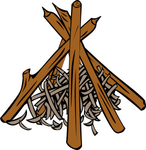 openclipart圖庫：Campfires and cooking cranes