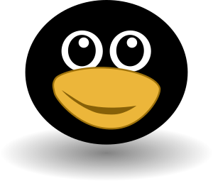 openclipart圖庫：Funny tux face