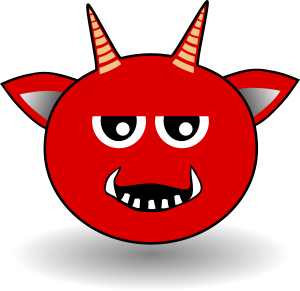 openclipart圖庫：Little Red Devil Head Cartoon