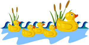 openclipart圖庫：Rubber Duck Family
