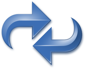 openclipart圖庫：Arrows, Double Reversed, Blue