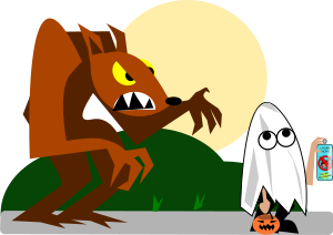 openclipart圖庫：werewolf-vs-kid