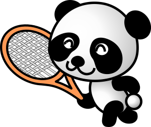 openclipart圖庫：tennis panda