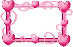 openclipart圖庫：Pink Hearts Frame