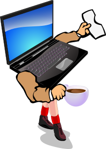 openclipart圖庫：Walking Laptop