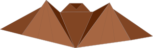 openclipart圖庫：Origami bat
