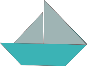 openclipart圖庫：Origami sailboat