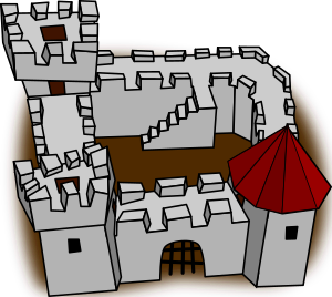 openclipart圖庫：Cartoon Comic Fort Fortress Stronghold Castle