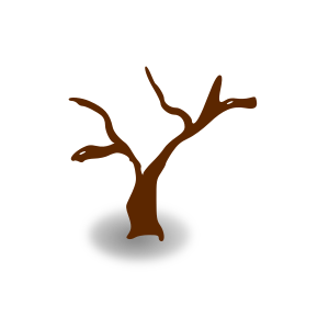 openclipart圖庫：RPG map symbols: deserted tree