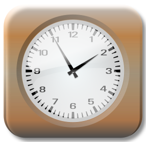 openclipart圖庫：clock with wood frame