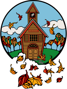 openclipart圖庫：school in Fall
