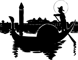 openclipart圖庫：venice gondolier