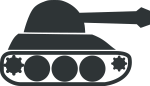 openclipart圖庫：comic black tank 