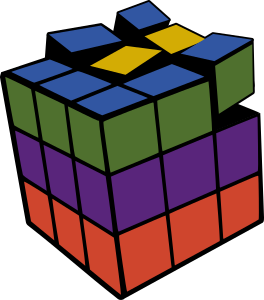 openclipart圖庫：Rubik 3D Colored