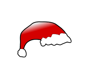 openclipart圖庫：red santa claus hat