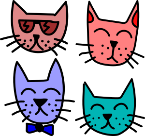 openclipart圖庫：Graffiti Cats by Rones