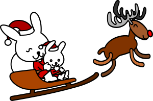 openclipart圖庫：Santa rabbit