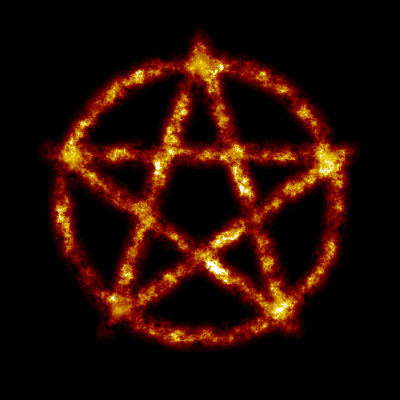 Burning pentagram - Openclipart