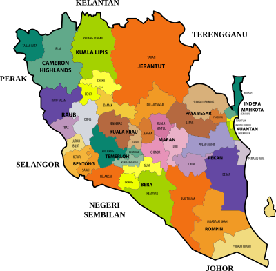 Pahang State Legislative Assembly Constituencies - Openclipart