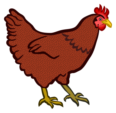 brown hen clipart