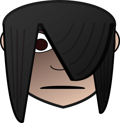 Emo Girl Head Dark - Openclipart