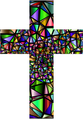 stained glass cross clip art