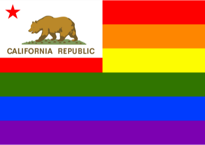 Rainbow Flag California - Openclipart