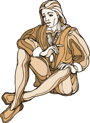 Shakespeare characters - Hamlet (colour) - Openclipart