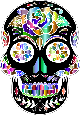 Sugar Skull Silhouette By Karen Arnold - Openclipart