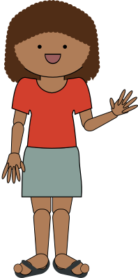 person waving clipart